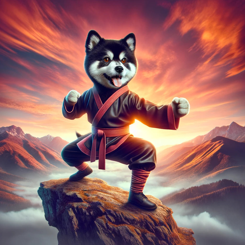 Pawjitsu Legends - Momo & Sasa Custom Pet Portrait - Pet Kung Fu Master