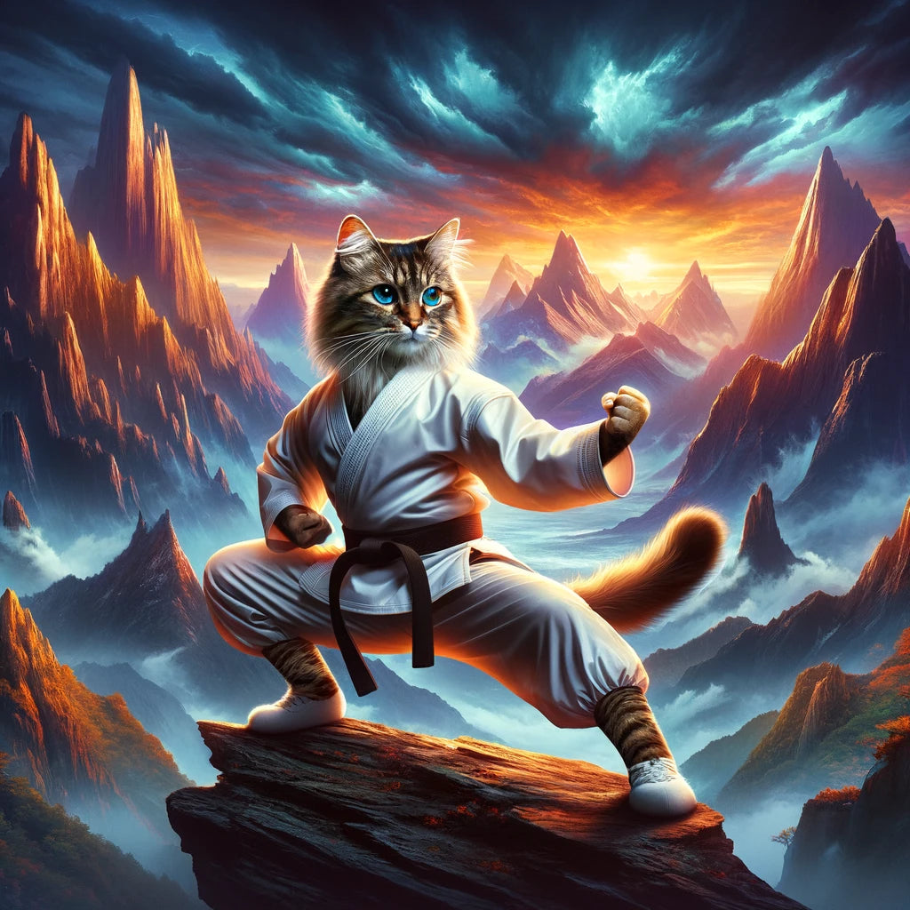 Pawjitsu Legends - Momo & Sasa Custom Pet Portrait - Pet Kung Fu Master