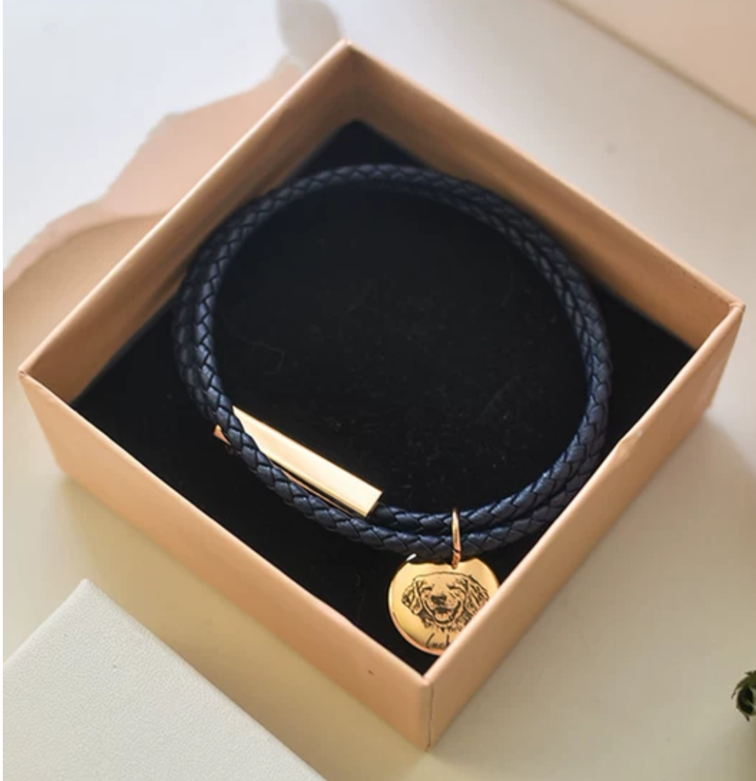 Wearable love - Momo & Sasa Custom Pet Handicraft - Pet Leather Bracelet