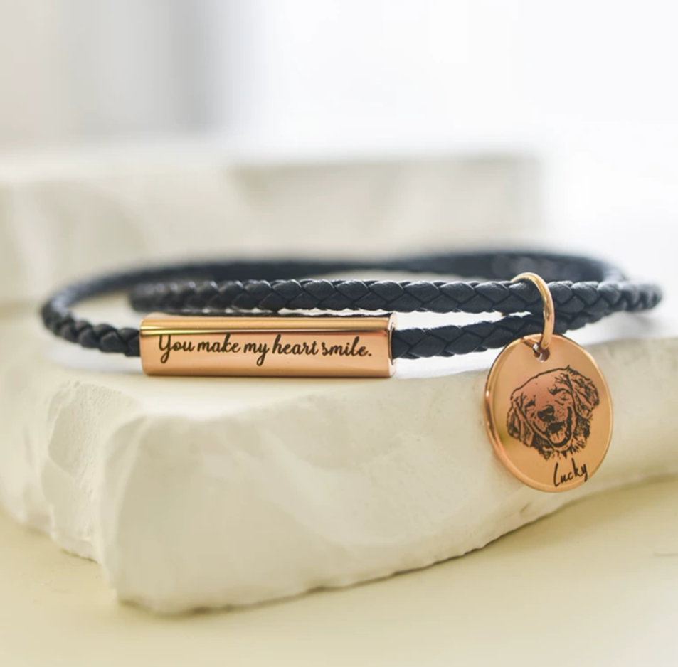 Wearable love - Momo & Sasa Custom Pet Handicraft - Pet Leather Bracelet