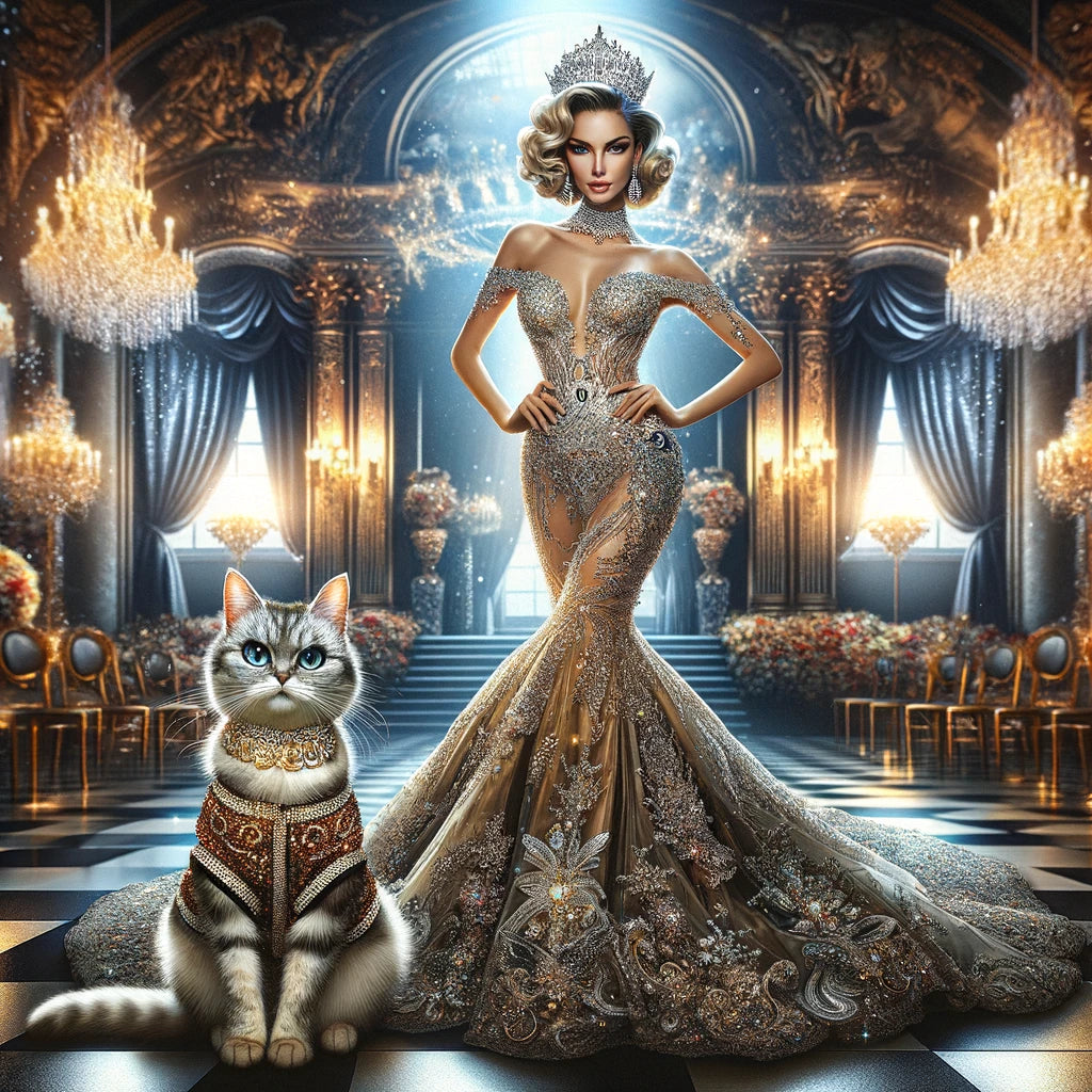 Catwalk Companions - Momo & Sasa Custom Pet Portrait - Pet Fashion