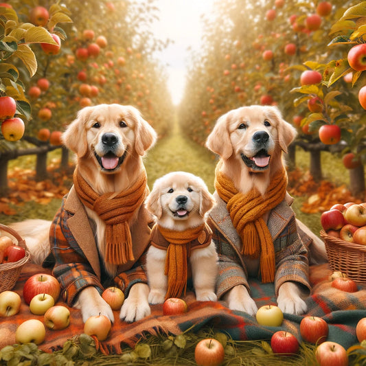 Harvest Tails - Momo & Sasa Custom Pet Portrait - Pet Autumn Harvest