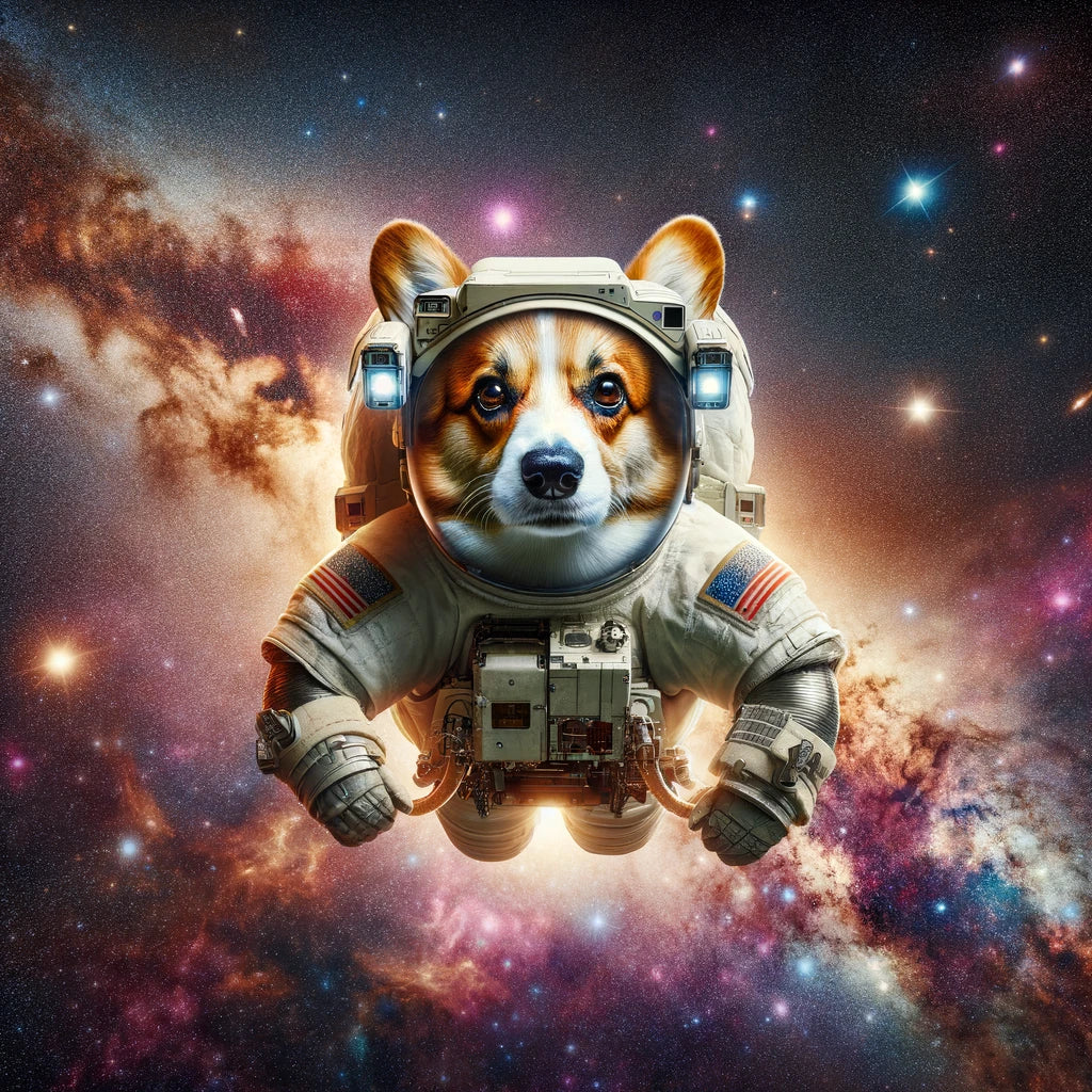 Cosmo Paws - Momo & Sasa Custom Pet Portrait - Pet Space Travel