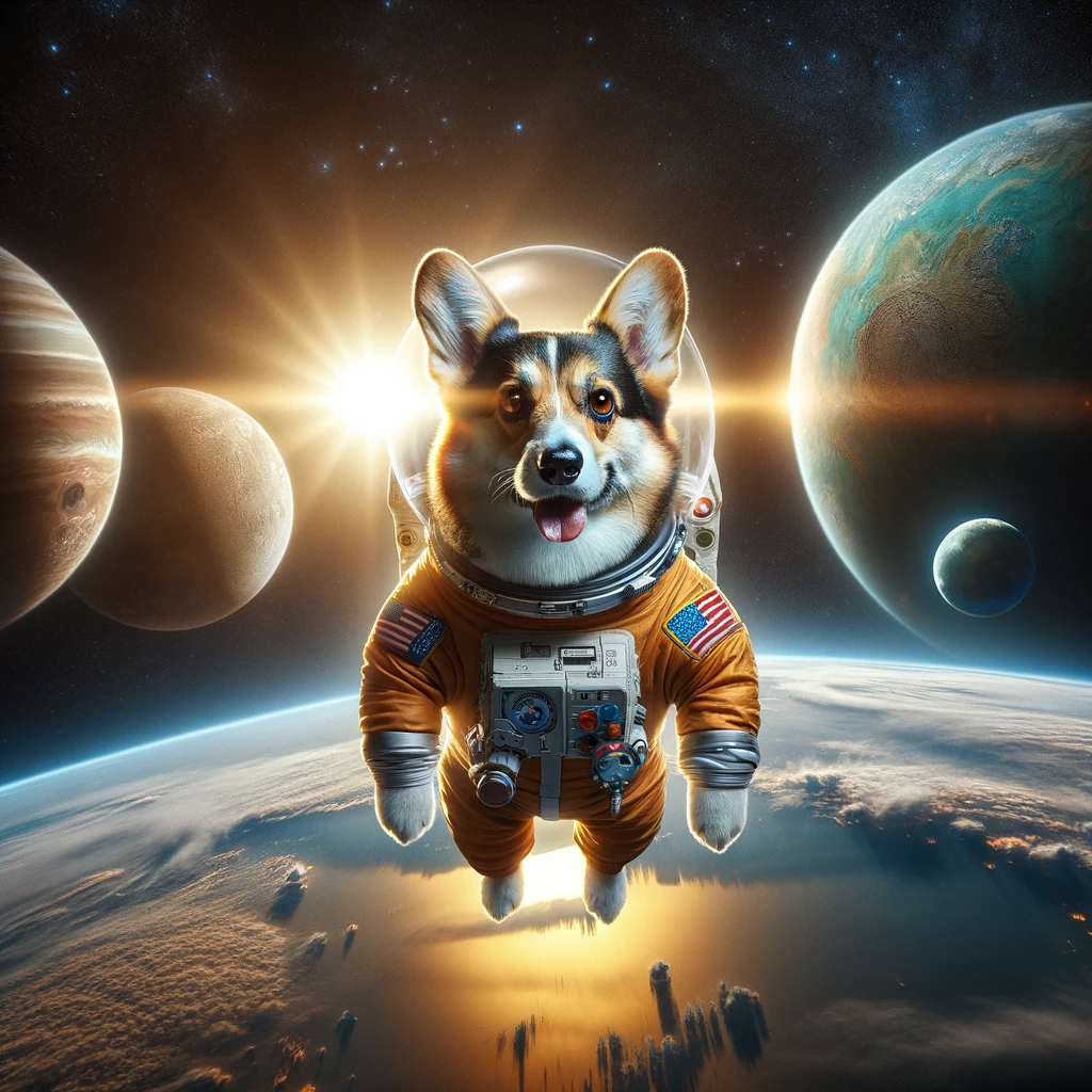 Cosmo Paws - Momo & Sasa Custom Pet Portrait - Pet Space Travel