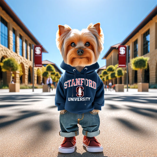 Campus Canines - Momo & Sasa Custom Pet Portrait - Pet Famous University Student