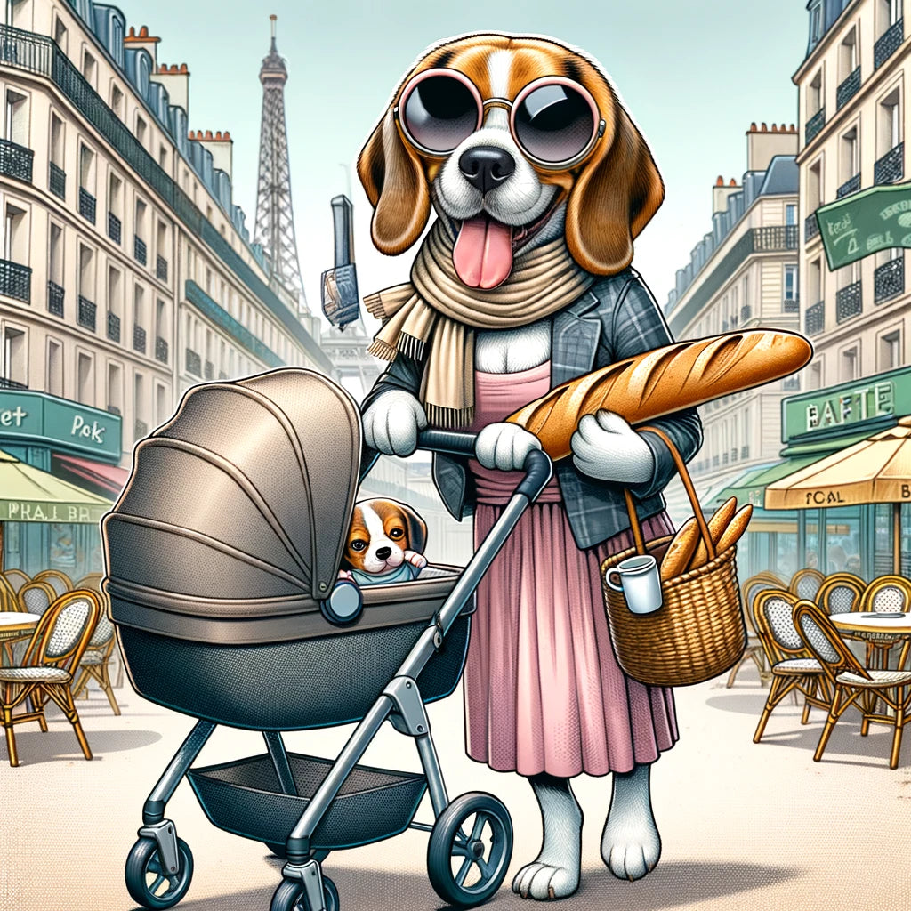 Maternal Metropolis - Momo & Sasa Custom Pet Portrait - Pet Mom By City