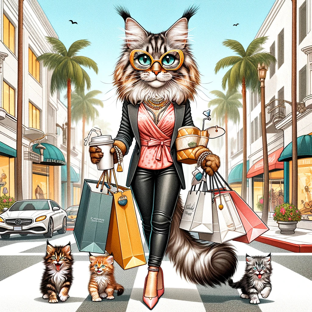 Maternal Metropolis - Momo & Sasa Custom Pet Portrait - Pet Mom By City