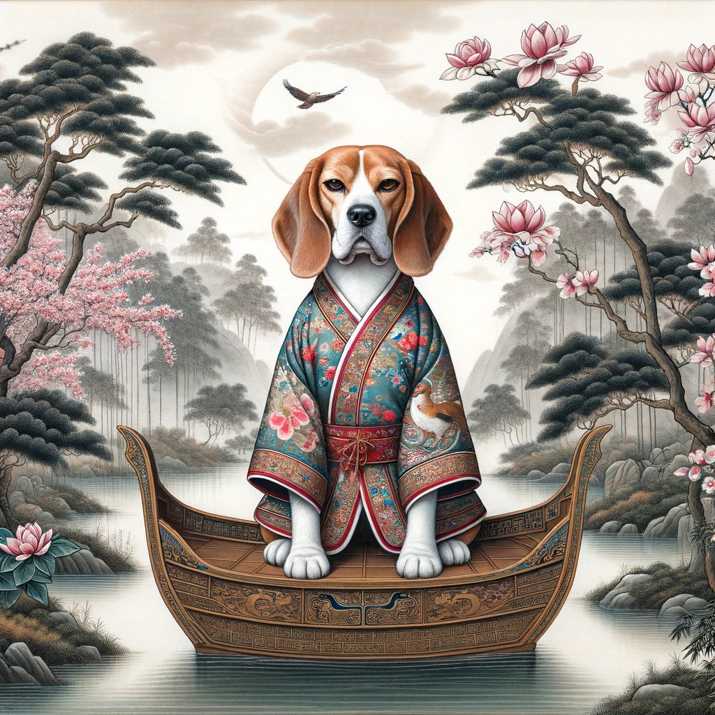 Serene Sails - Momo & Sasa Custom Pet Portrait - Pet On Boat