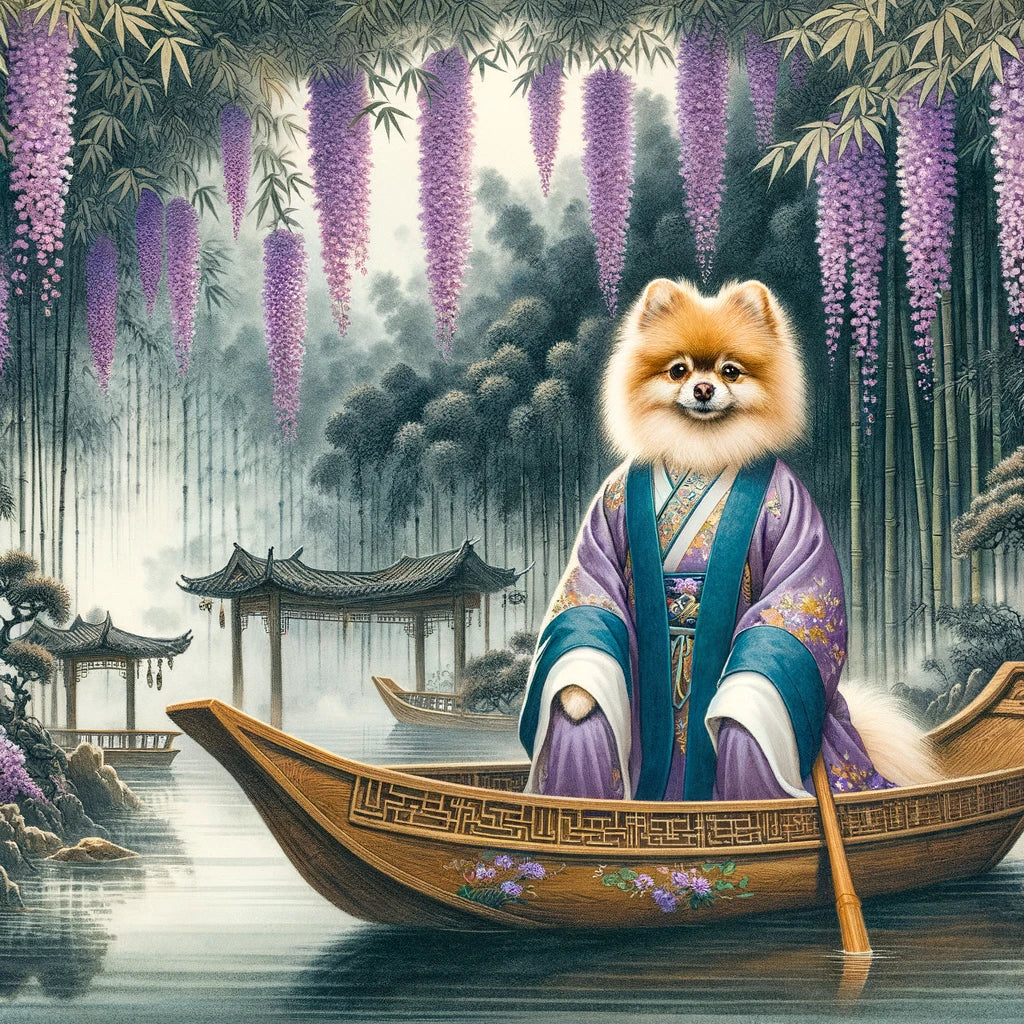 Serene Sails - Momo & Sasa Custom Pet Portrait - Pet On Boat