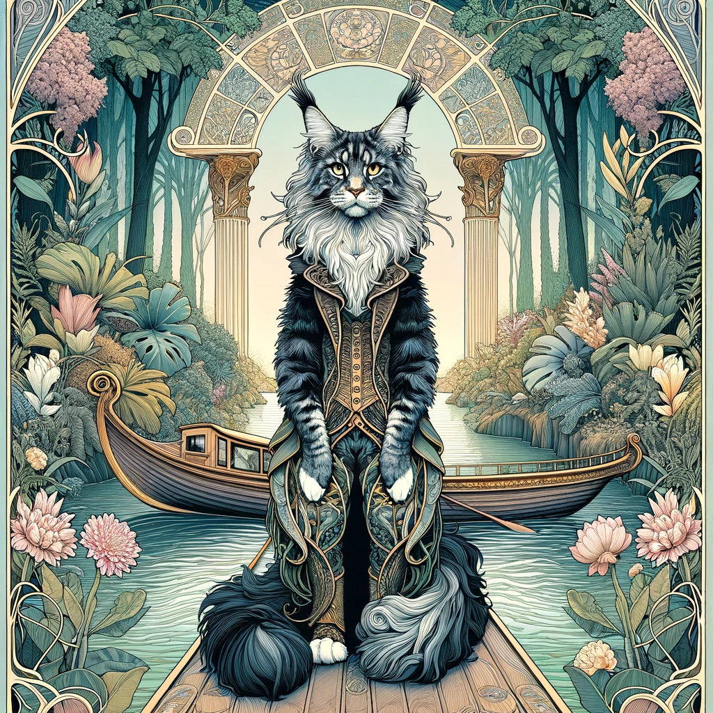 Serene Sails - Momo & Sasa Custom Pet Portrait - Pet On Boat