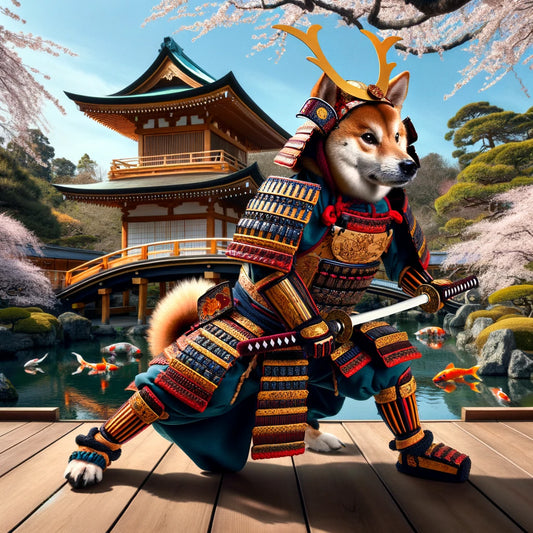 Samurai Spirit - Momo & Sasa Custom Pet Portrait - Pet In Samurai