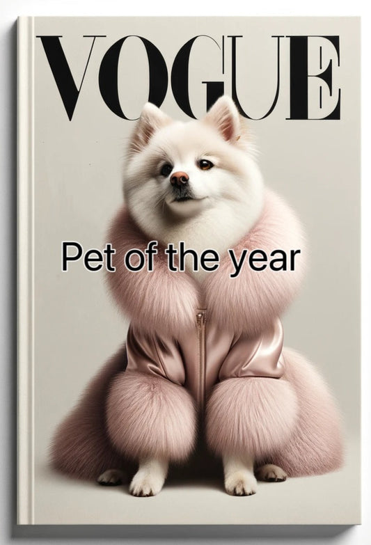 Paw Vogue Canvas - Momo & Sasa Custom Pet Magazine Cover