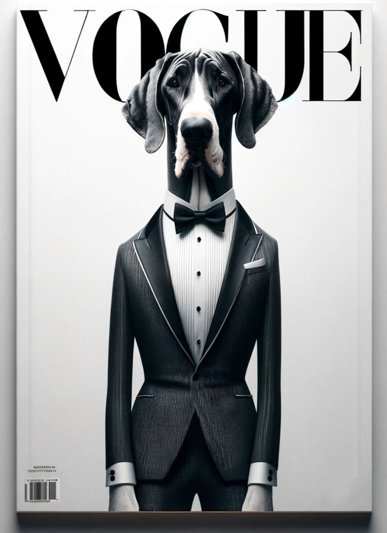 Paw Vogue Canvas - Momo & Sasa Custom Pet Magazine Cover