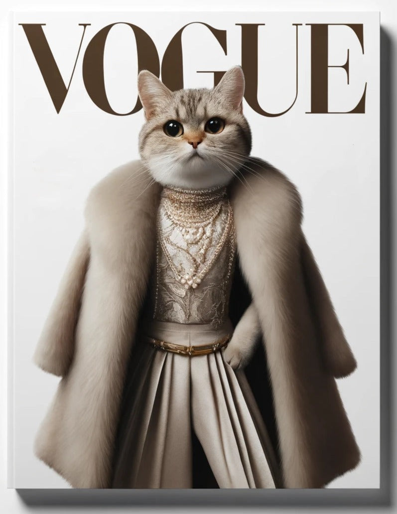 Paw Vogue Canvas - Momo & Sasa Custom Pet Magazine Cover