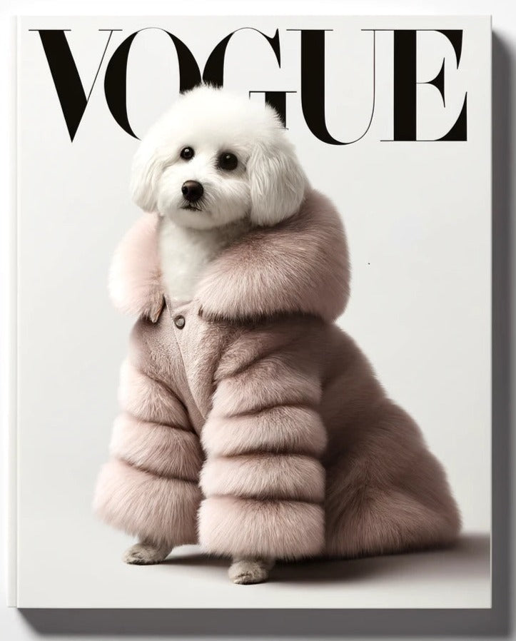 Paw Vogue Canvas - Momo & Sasa Custom Pet Magazine Cover