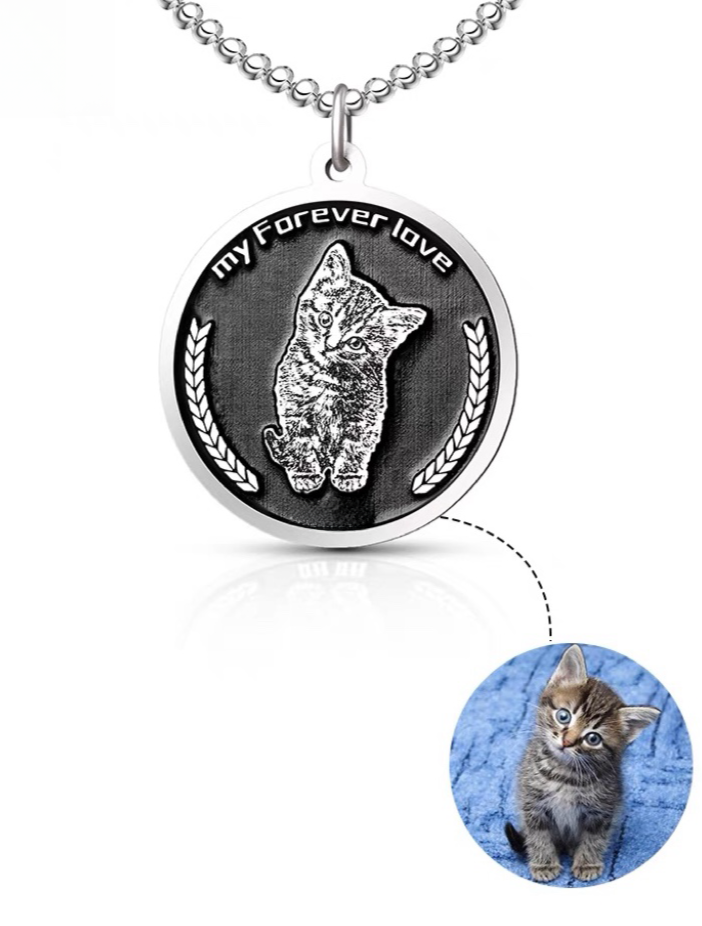 Custom pet silver pendant necklace - My Store