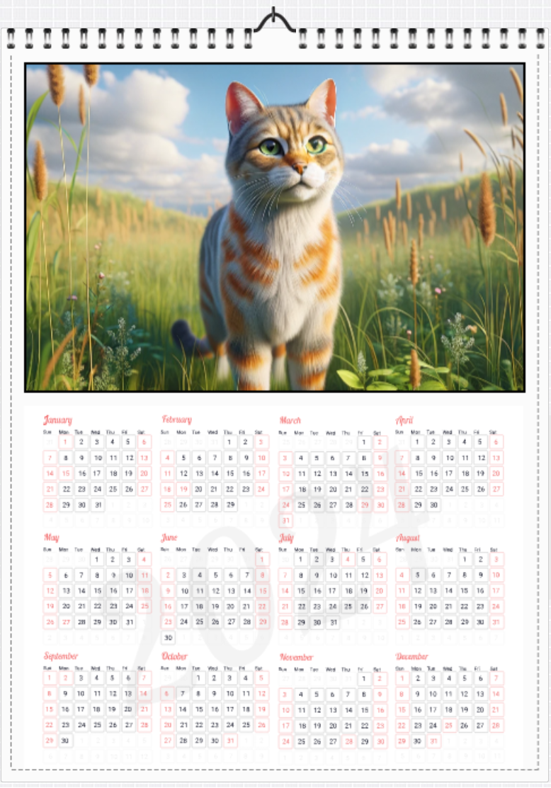 Pawsome Dates - Momo & Sasa Custom Pet Poster Calendar