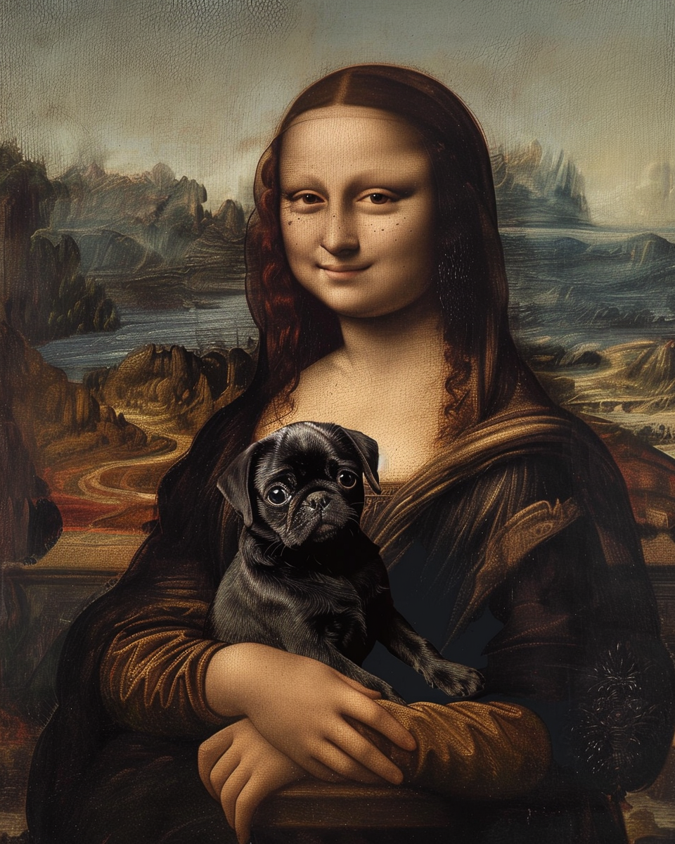 Masterful Muzzles - Momo & Sasa Custom Pet Portrait - Pet In Masterworks