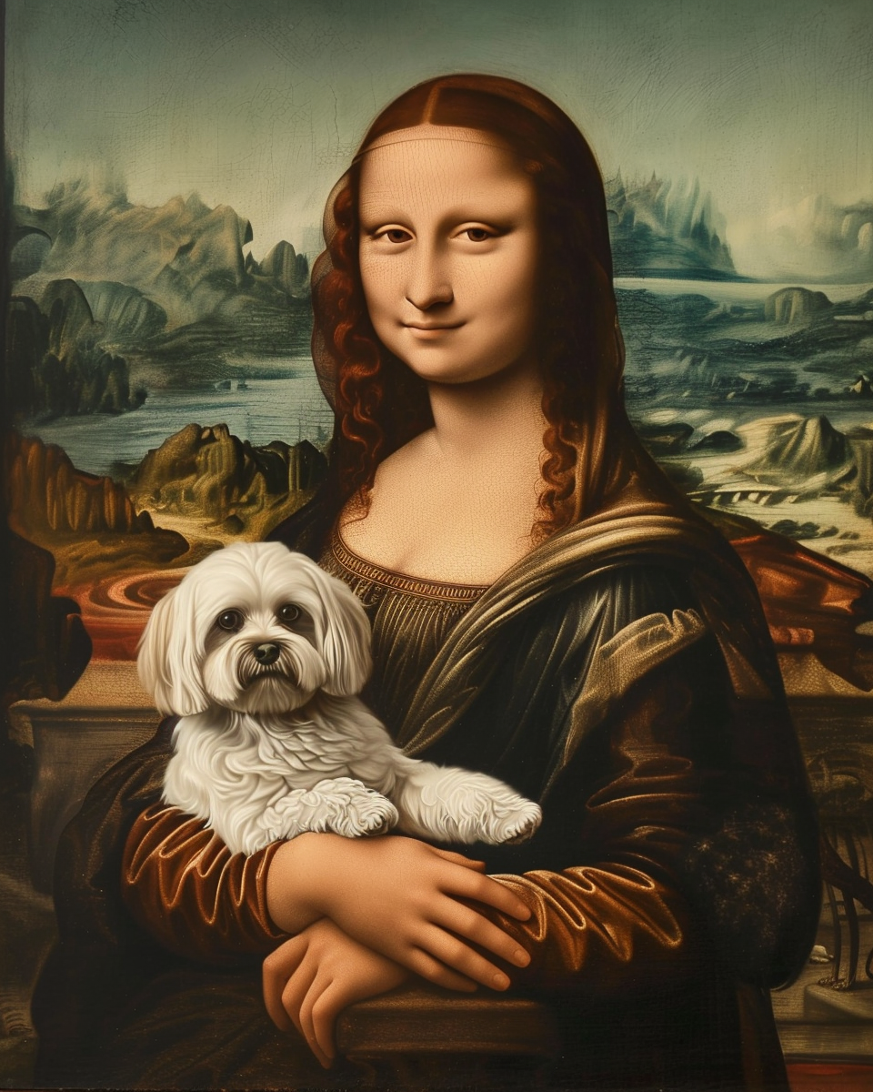 Masterful Muzzles - Momo & Sasa Custom Pet Portrait - Pet In Masterworks