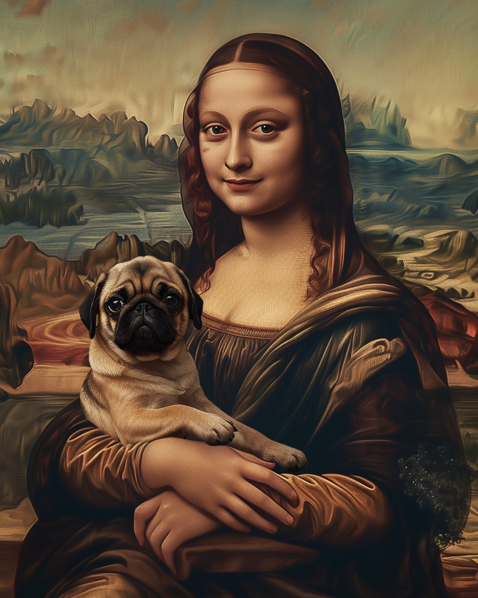 Masterful Muzzles - Momo & Sasa Custom Pet Portrait - Pet In Masterworks